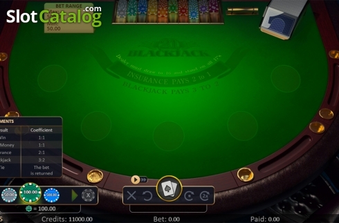 Οθόνη2. BlackJack High (Playson) Κουλοχέρης 