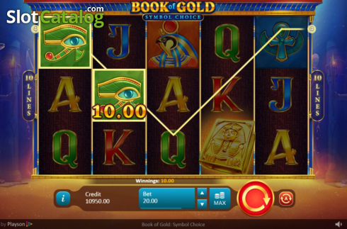 Οθόνη3. Book of Gold: Symbol Choice Κουλοχέρης