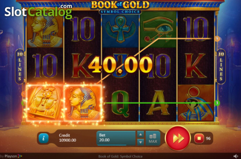 Οθόνη5. Book of Gold: Symbol Choice Κουλοχέρης