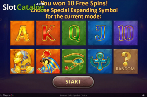 Οθόνη6. Book of Gold: Symbol Choice Κουλοχέρης
