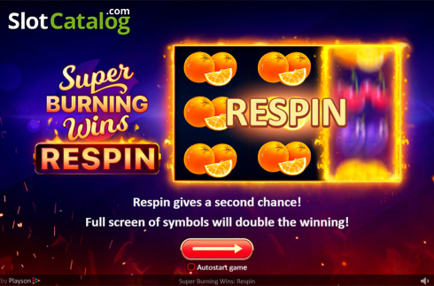 Οθόνη2. Super Burning Wins: Respin Κουλοχέρης
