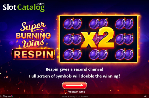 Οθόνη3. Super Burning Wins: Respin Κουλοχέρης