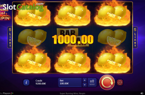 Οθόνη8. Super Burning Wins: Respin Κουλοχέρης