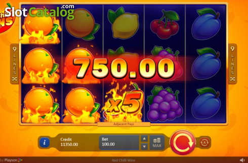 Οθόνη4. Red Chilli Wins Κουλοχέρης