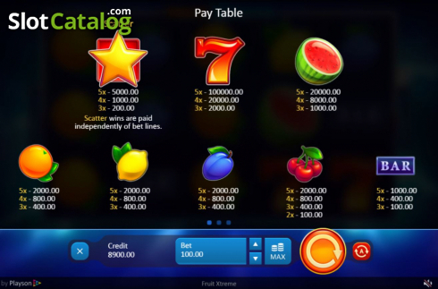 Οθόνη8. Fruit Xtreme Κουλοχέρης
