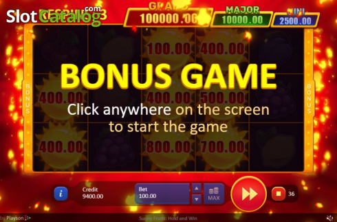 Οθόνη5. Sunny Fruits: Hold and Win Κουλοχέρης