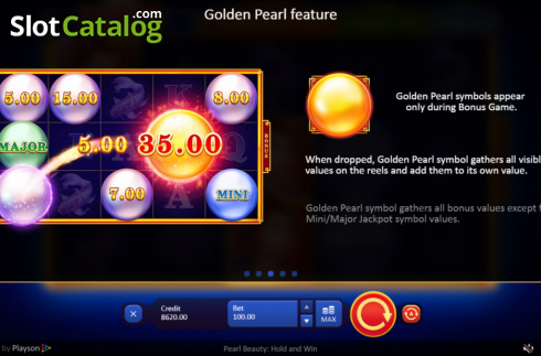 Οθόνη9. Pearl Beauty Hold and Win Κουλοχέρης
