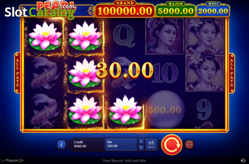Οθόνη5. Pearl Beauty Hold and Win Κουλοχέρης