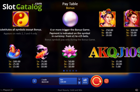 Οθόνη7. Pearl Beauty Hold and Win Κουλοχέρης