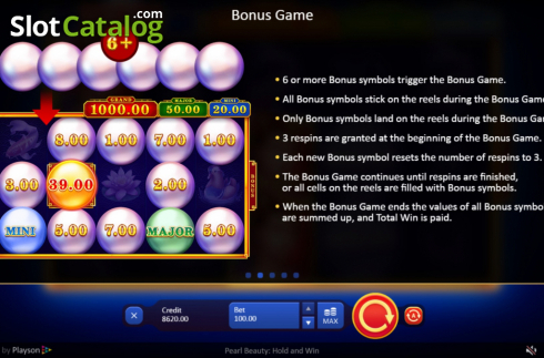 Οθόνη8. Pearl Beauty Hold and Win Κουλοχέρης