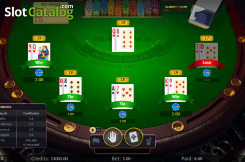 Οθόνη3. Blackjack Low (Playson) Κουλοχέρης