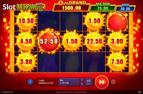 Οθόνη4. Super Sunny Fruits: Hold and Win Κουλοχέρης