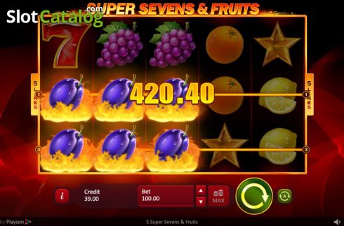 Οθόνη4. 5 Super Sevens & Fruits Κουλοχέρης