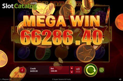 Οθόνη5. 5 Super Sevens & Fruits Κουλοχέρης