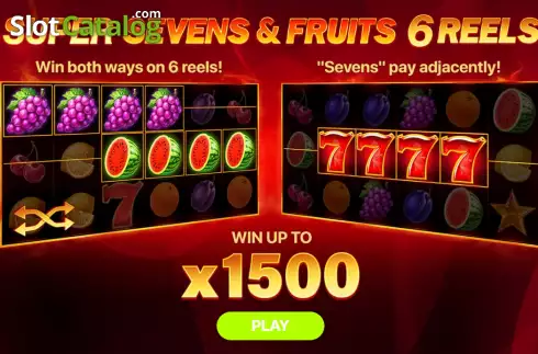 Οθόνη2. 5 Super Sevens and Fruits: 6 Reels Κουλοχέρης