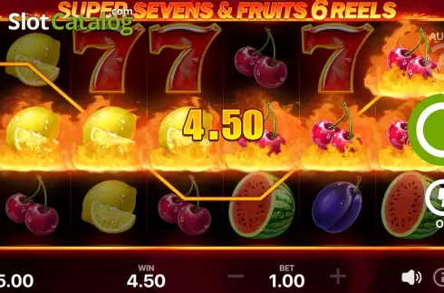 Οθόνη4. 5 Super Sevens and Fruits: 6 Reels Κουλοχέρης