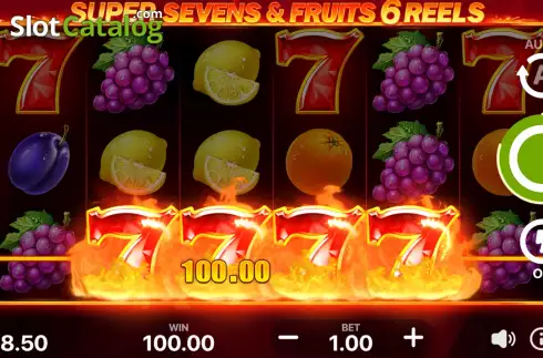 Οθόνη8. 5 Super Sevens and Fruits: 6 Reels Κουλοχέρης
