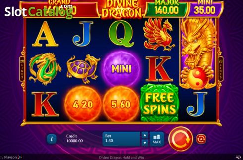 Οθόνη2. Divine Dragon: Hold and Win Κουλοχέρης 