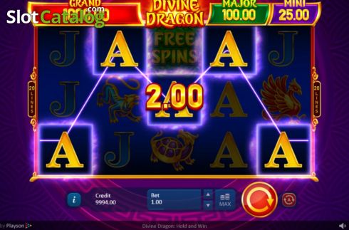 Οθόνη3. Divine Dragon: Hold and Win Κουλοχέρης 