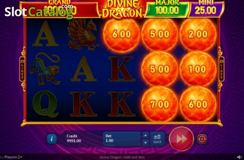 Οθόνη4. Divine Dragon: Hold and Win Κουλοχέρης 