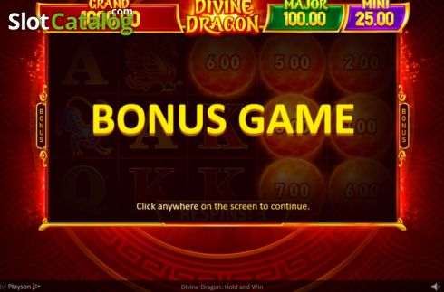 Οθόνη5. Divine Dragon: Hold and Win Κουλοχέρης 