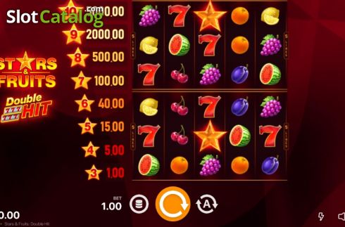 Οθόνη2. Stars & Fruits Double Hit Κουλοχέρης