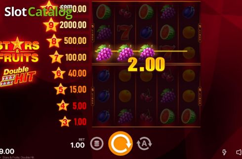 Οθόνη3. Stars & Fruits Double Hit Κουλοχέρης