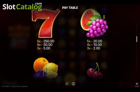 Οθόνη6. Stars & Fruits Double Hit Κουλοχέρης