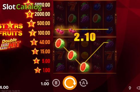 Οθόνη4. Stars & Fruits Double Hit Κουλοχέρης