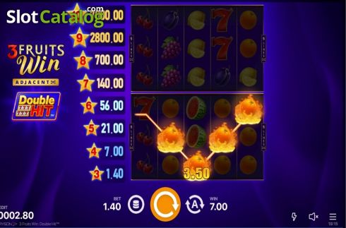 Οθόνη3. 3 Fruits Win Double Hit Κουλοχέρης