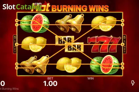 Οθόνη2. Hot Burning Wins Κουλοχέρης