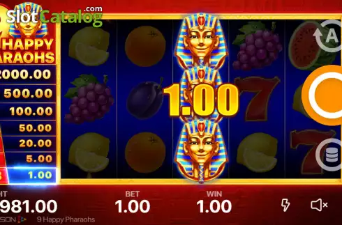 Οθόνη7. 9 Happy Pharaohs Κουλοχέρης