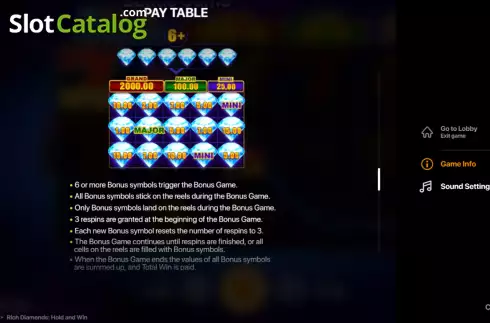 Οθόνη7. Rich Diamonds Hold and Win Κουλοχέρης