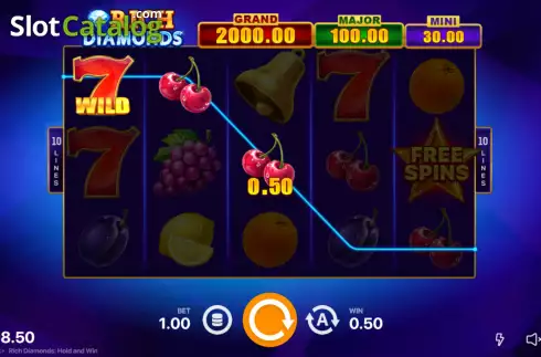 Οθόνη4. Rich Diamonds Hold and Win Κουλοχέρης