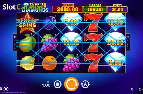 Οθόνη2. Rich Diamonds Hold and Win Κουλοχέρης