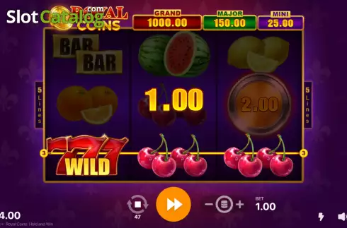 Οθόνη3. Royal Coins Hold and Win Κουλοχέρης