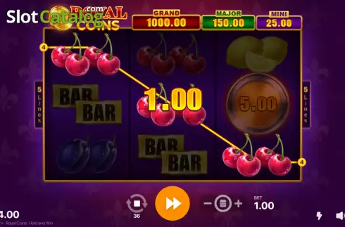 Οθόνη4. Royal Coins Hold and Win Κουλοχέρης