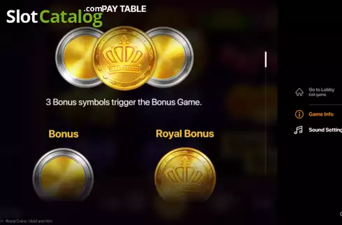 Οθόνη9. Royal Coins Hold and Win Κουλοχέρης