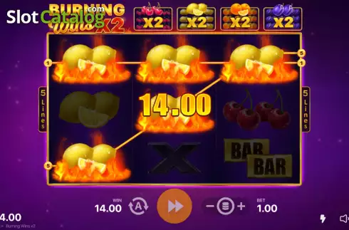 Οθόνη5. Burning Wins x2 Κουλοχέρης