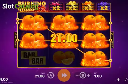 Οθόνη6. Burning Wins x2 Κουλοχέρης