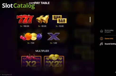 Οθόνη7. Burning Wins x2 Κουλοχέρης
