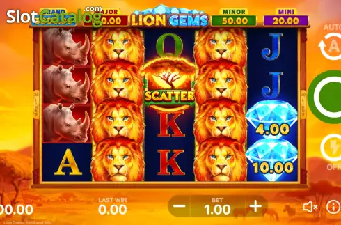 Οθόνη3. Lion Gems: Hold and Win Κουλοχέρης