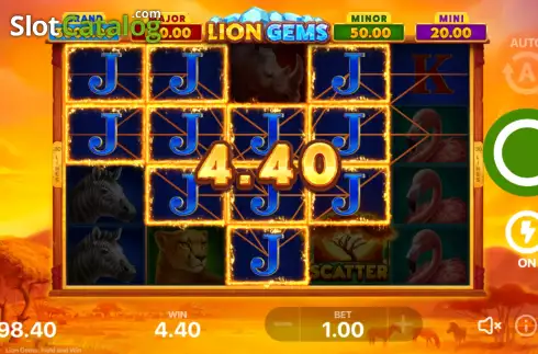 Οθόνη5. Lion Gems: Hold and Win Κουλοχέρης