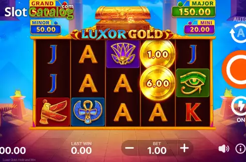 Οθόνη3. Luxor Gold Hold and Win Κουλοχέρης