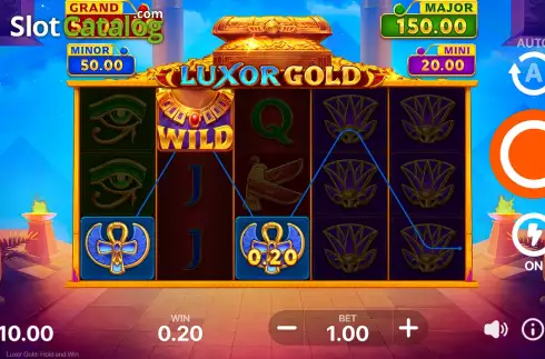 Οθόνη4. Luxor Gold Hold and Win Κουλοχέρης