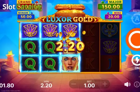 Οθόνη5. Luxor Gold Hold and Win Κουλοχέρης