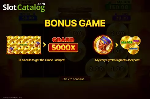 Οθόνη9. Luxor Gold Hold and Win Κουλοχέρης