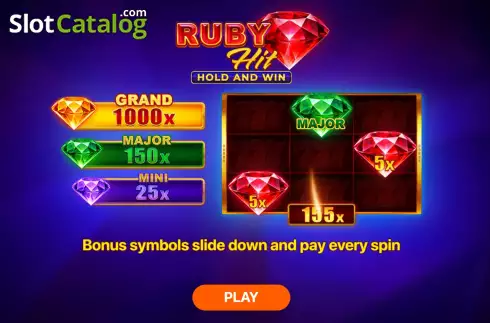 Οθόνη2. Ruby Hit: Hold and Win Κουλοχέρης