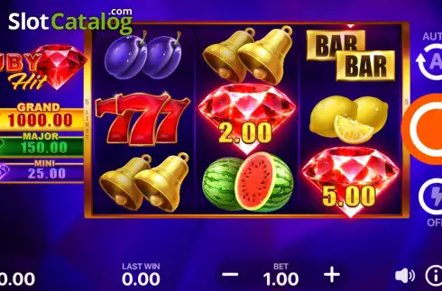 Οθόνη3. Ruby Hit: Hold and Win Κουλοχέρης