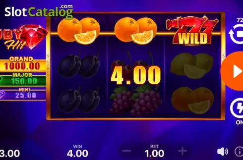 Οθόνη4. Ruby Hit: Hold and Win Κουλοχέρης